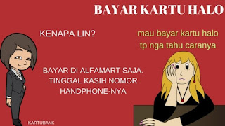 Bayar kartu Halo di Alfamart sangat mudah