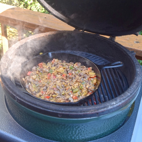 Steak and cheese breakfast hash