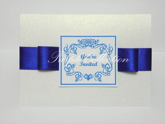 Best Seller Wedding Invitation Card + Map, wedding invitation cards, malay wedding cards, best seller wedding card, royal blue ribbon card
