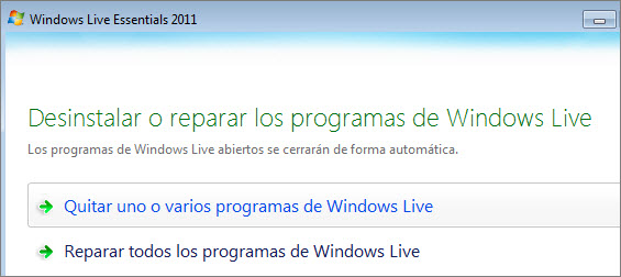 eliminar windows live messenger 