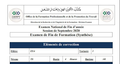 Examen de fin formation Esa corrigé