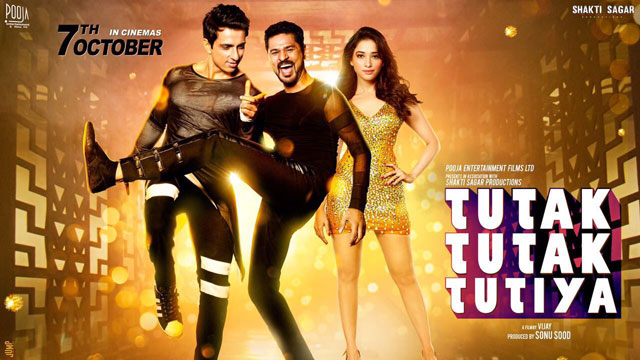 Tutak Tutak Tutiya first look, Poster of Prabhudheva, Sonu Sood, Tamannaah download first look Poster, release date