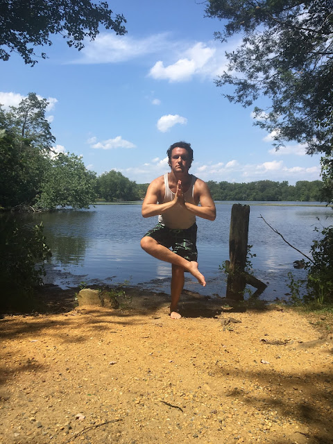 Paul Micarelli outdoor yoga pose conscious living for you parvin