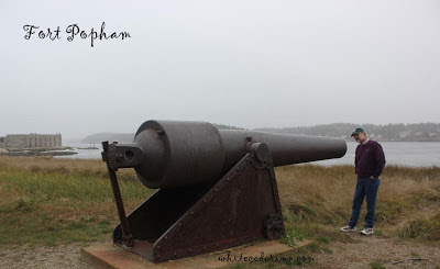 Civil War cannon at Fort Popham