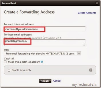 Create Your Required Email Address