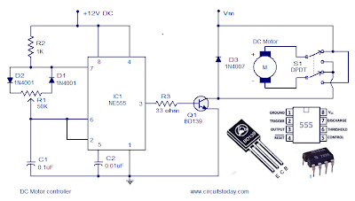 simple DC motor controller circuit