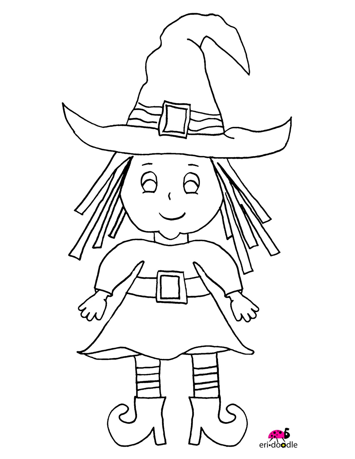 Download eridoodle designs and creations: What good is a cauldron without a witch? Lets digi stamp one.