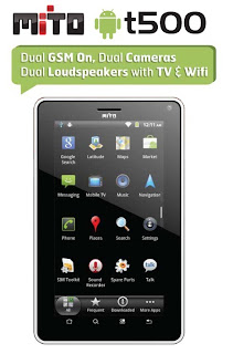 Harga dan Spesifikasi Mito T500 Tablet Android Terbaru 2012