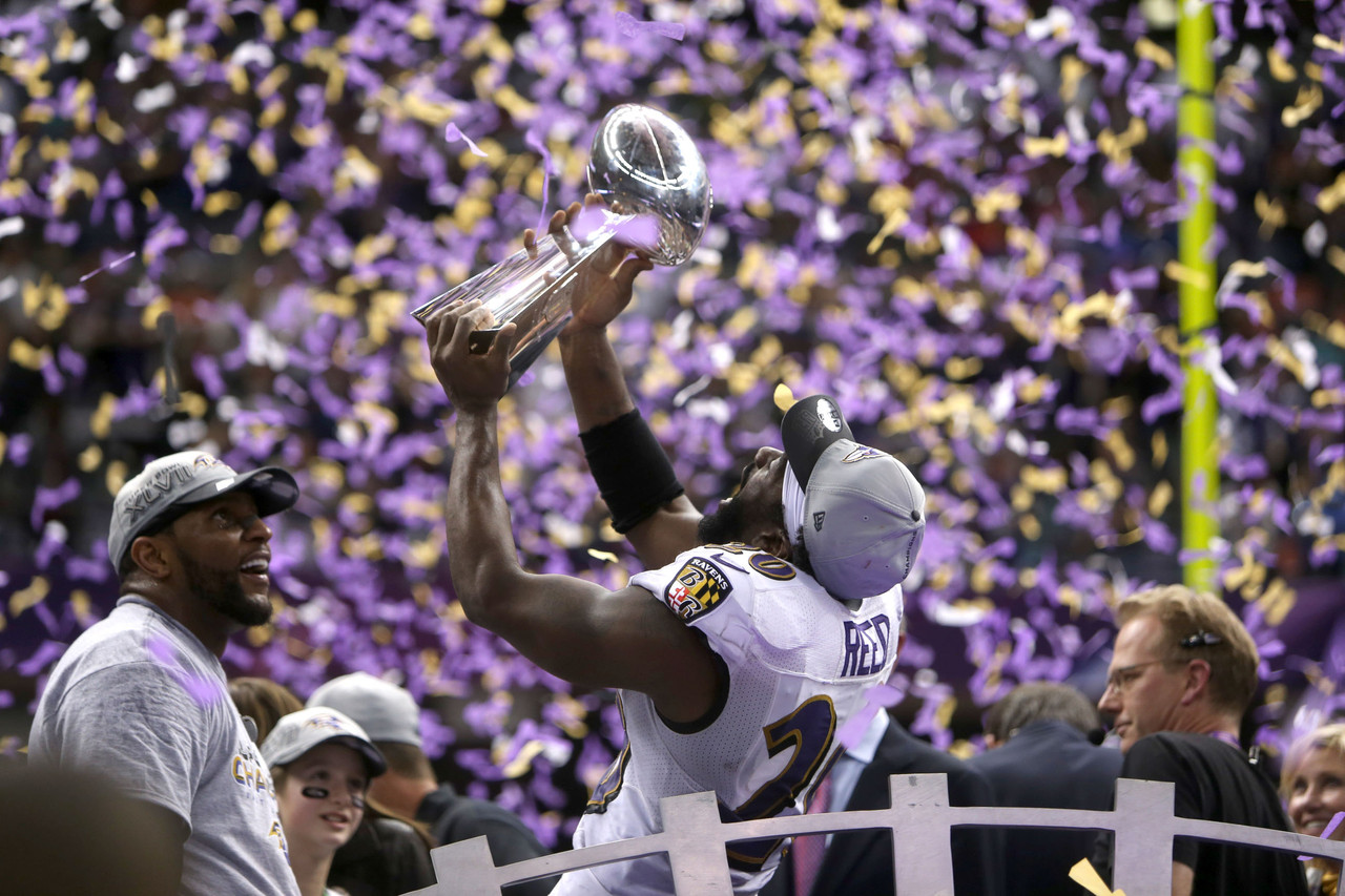 Futbol americano NFL: Super Bowl XLVII 47 - Cuervos Ravens Baltimore vs. 49 San Francisco Campeones Champions 2013 | Ximinia