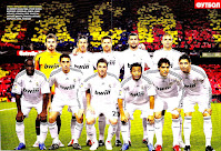 REAL MADRID C. F. - Madrid, España - Temporada 2009-10 - Casillas, Sergio Ramos, Xabi Alonso, Albiol y Pepe; Lass Diarra, Arbeloa, Higuaín, Marcelo, Kaká y Cristiano Ronaldo. F. C. BARCELONA 1 (Ibrahimovic) REAL MADRID C. F. 0. 29/11/2009. Campeonato de Liga de 1ª División, jornada 12. Barcelona, Nou Camp.