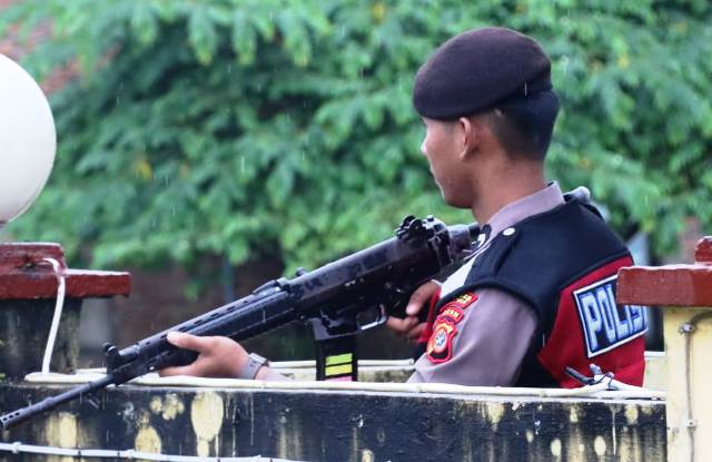 Tingkatkan Kewaspadaan Polres Aceh Timur Simulasi Sispam Mako