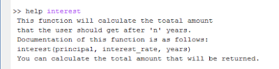 help function to get the documentation of the function - help interest