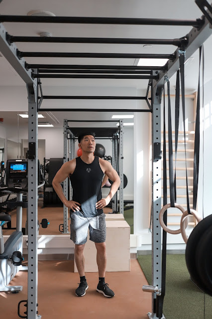 Leo Chan and his superset upper body workout at Hotel St. George Helsinki