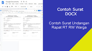 Contoh Surat Undangan Rapat RT RW Warga