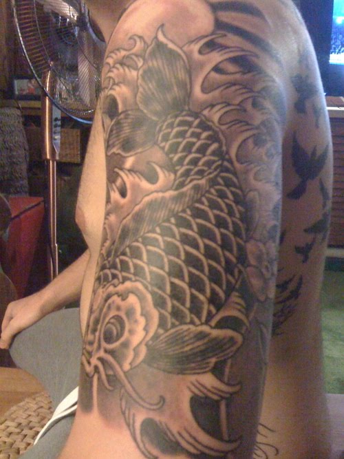 a Japanese koi fish tattoo