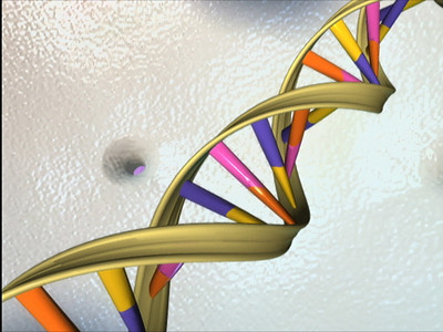 صورة ملونة للحمض النووي DNA