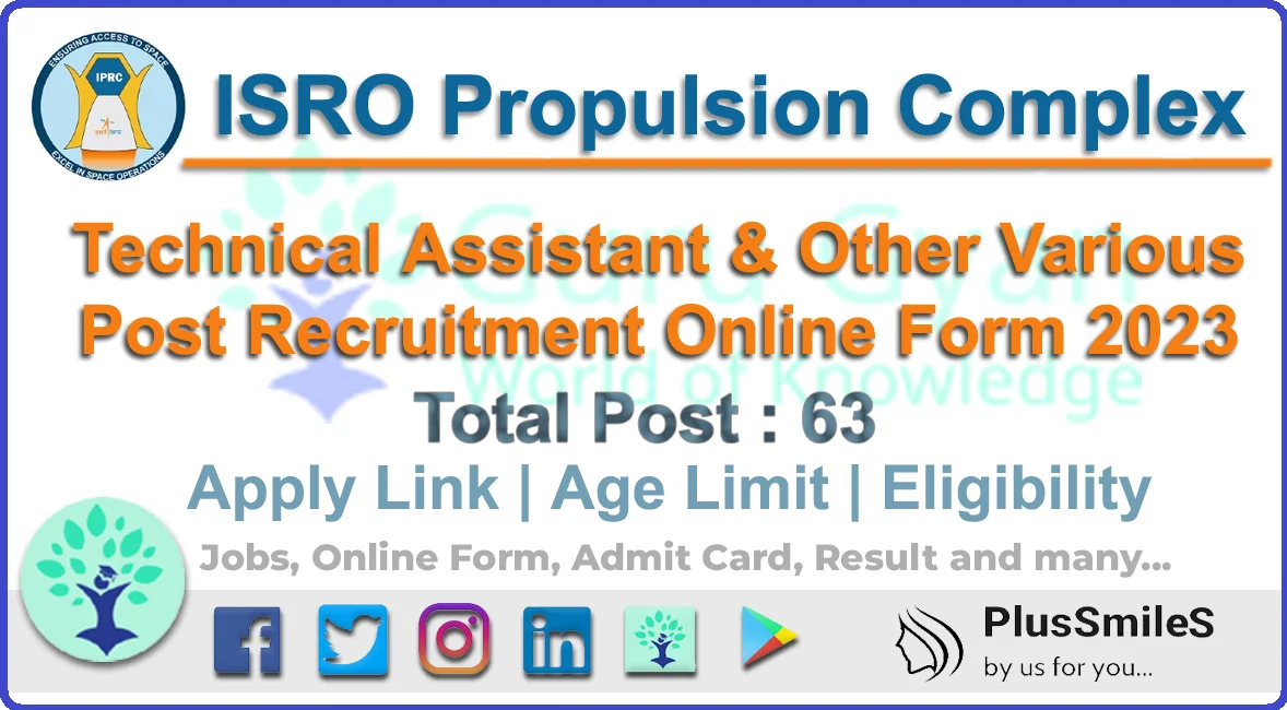 ISRO IPRC Various Post Online Form 2023