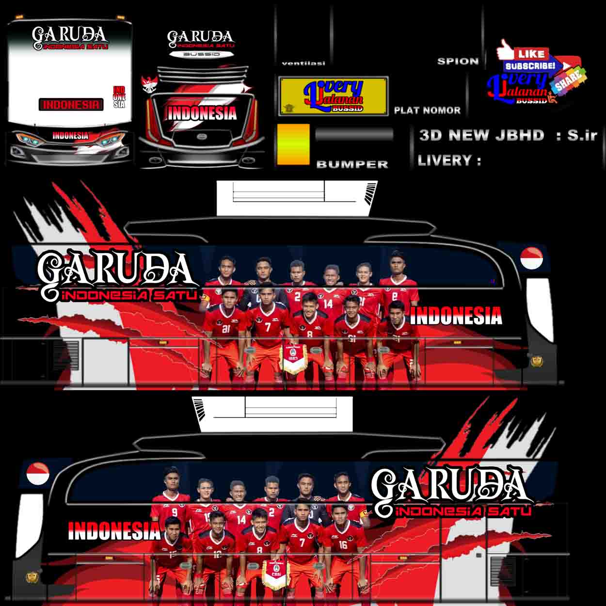 livery bussid timnas indonesia terbaru