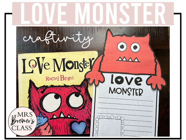 Love Monster book activities unit with literacy printables, reading companion activities, lesson ideas, and a craft for Kindergarten and First Grade