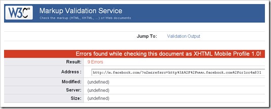 facebook invalid html