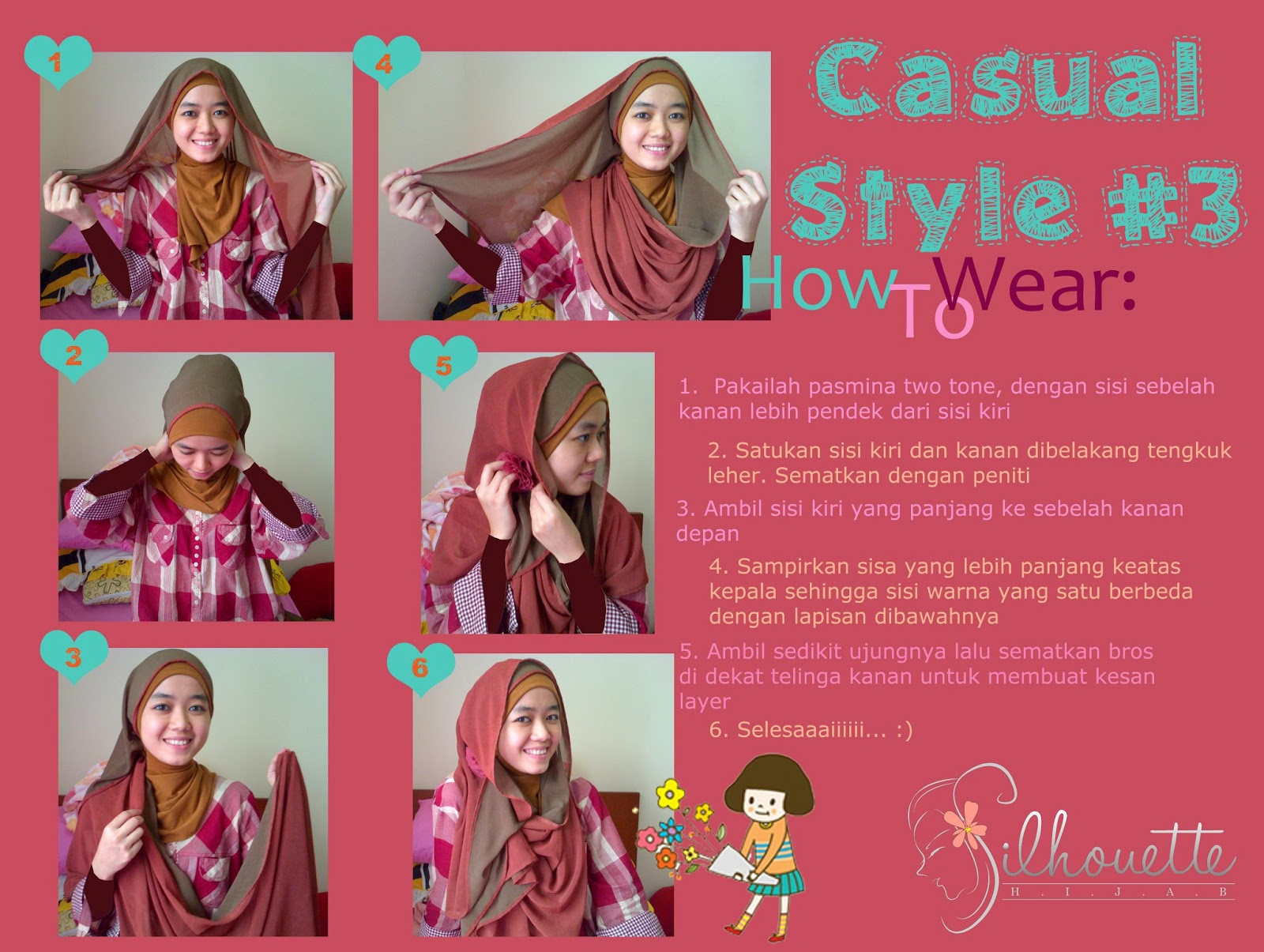 27 Gambar Terbaru Tutorial Hijab Casual Style Tahun 2017 Tutorial