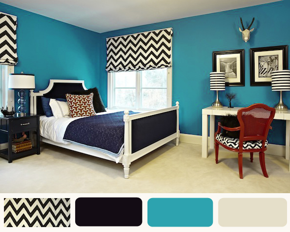 Bedroom Ideas , Turquoise Paint | Bedroom decorating ideas turquoise ...