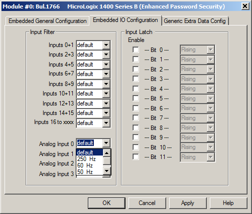 RSlogix500 Embedded IO Configuration