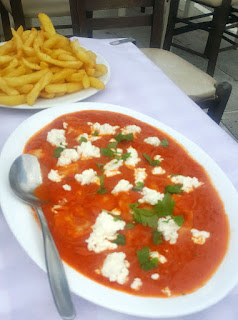 Prawns and chips for main