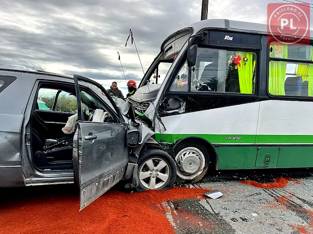 Accidente: colisión frontal  en ruta hacia Alerce