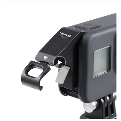 Ulanzi G8-7 Gopro 8 couvercle de batterie amovible type-c adaptateur de Port de charge Gopro 8 52MM adaptateur de filtre