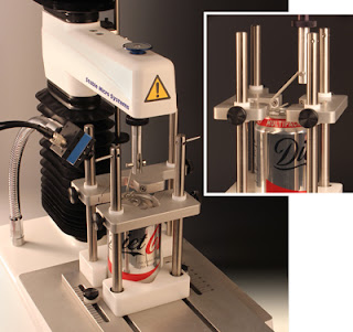 Testing carbonated drink can ring pull force