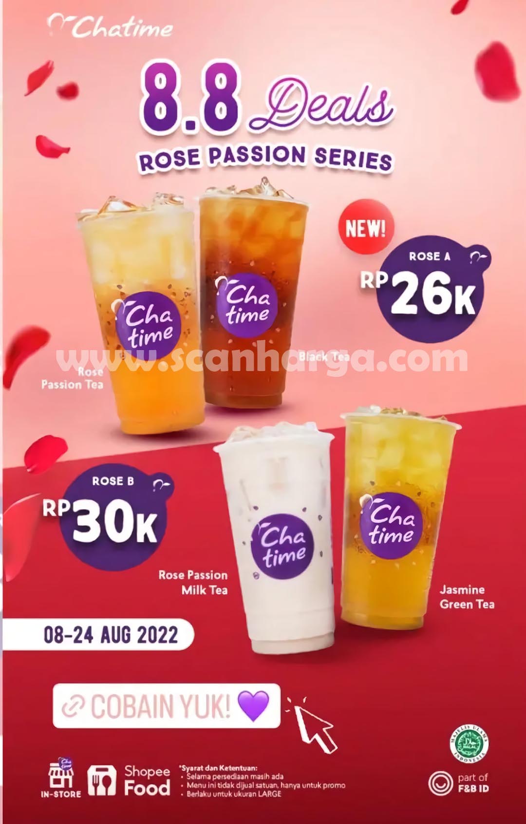 PROMO CHATIME 8.8 Deals ROSE PASSION SERIES MULAI 26K