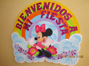 FIESTA MINNIE MOUSE PARA NIÑAS Todos los accesorios necesarios para esta . (decoracion minnie mouse fiestas infantiles letrero de bienvenida con icopor)