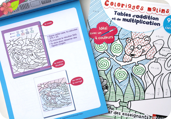 Coloriages malins - mathématiques - éditions Nathan