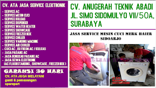 Jasa Service Mesin Cuci Merk Haier Sidoarjo 