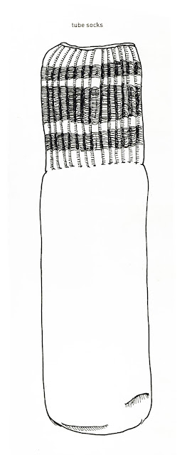 642 Things to Draw #26 - Tube Sock - Pen and Ink by Ana Tirolese 2012©