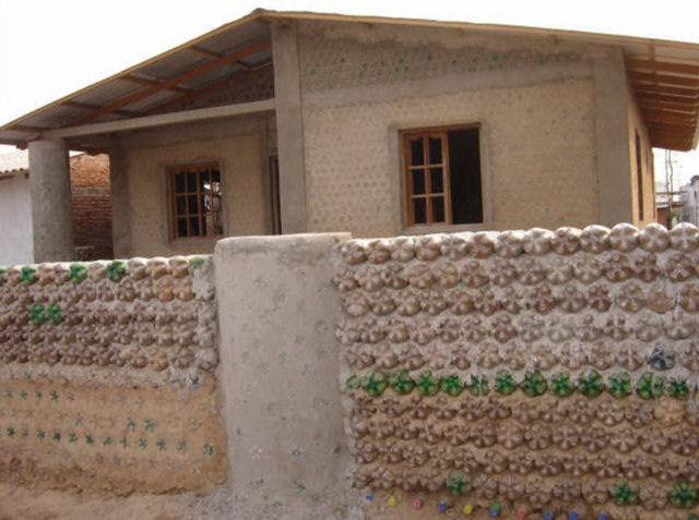 House built from PET bottles