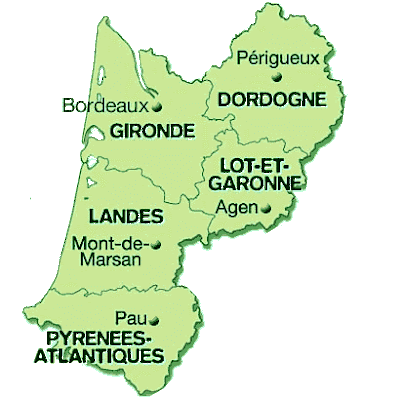 Aquitaine Carte Departement la Ville