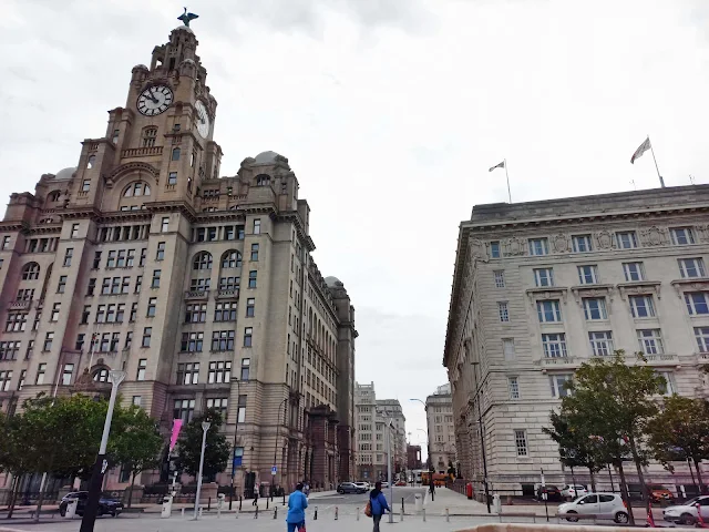 The Royal Liver Building and Cunard Building in Liverpool