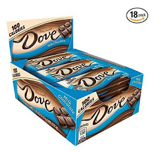 DOVE 100 Calories Milk Chocolate Candy Bar 0.65-Ounce Bar 18-Count Box 