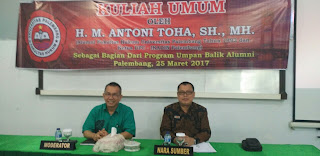 FH Universitas Palembang Gelar Kuliah Umum