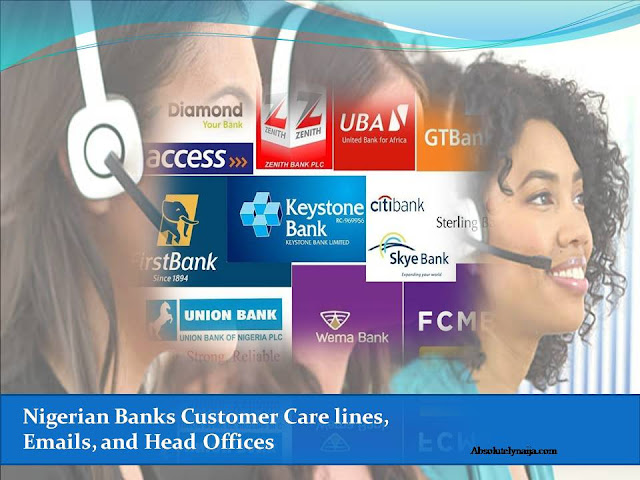 GTBank, Access, Skye Bank, Stanbic IBTC etc head offices address, phone and email address