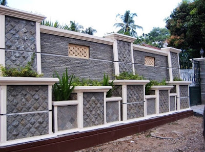 gambar pagar tembok depan rumah minimalis terbaru