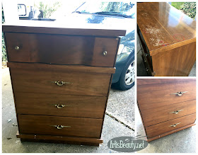 MID CENTURY MODERN DRESSER MAKEOVER BEFORE AND AFTER RESTORE REFINISH REVIVE ARTISBEAUTY.NET GENERAL FINISHES