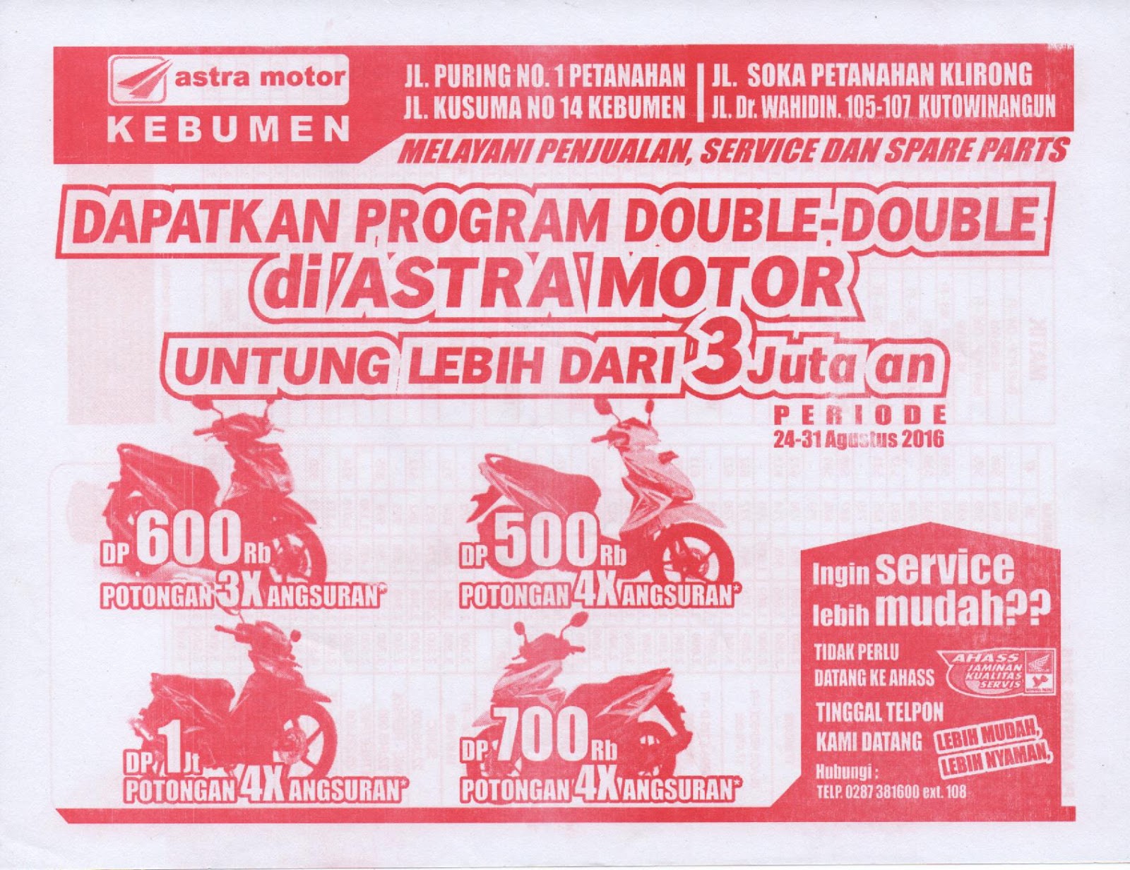 Brosur Astra Motor Kebumen Astra Motor Kebumen Dealer Honda Kebumen