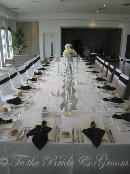 We did the layout the linen the designer chair covers the centrepieces 