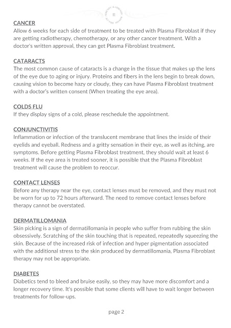 Plasma Fibroblast Contraindication botox