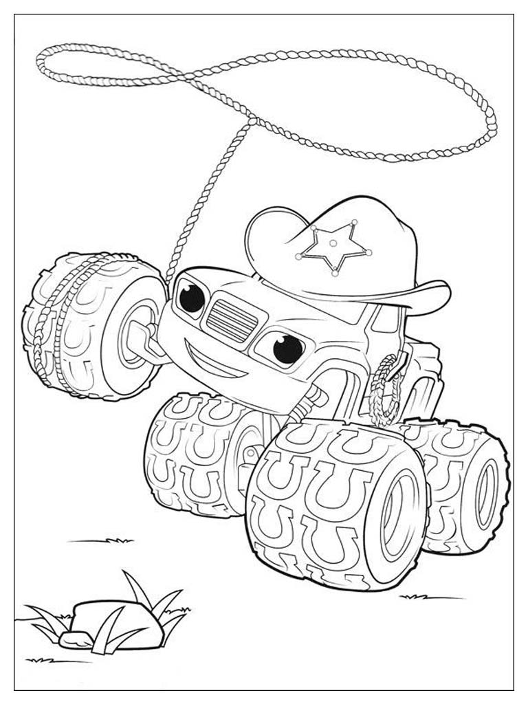 Gambar Mewarnai Blaze And The Monster Machines | Mewarnai Gambar