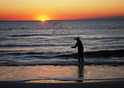 . beautiful beach, sea background, sunset beach, tropical beach (caroline beach sunrise)