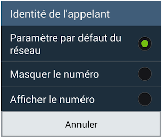 numéro masquer sur telephone android  